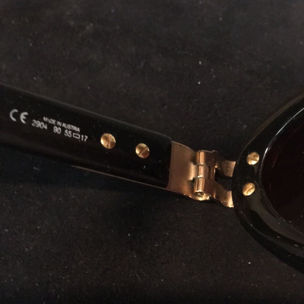 CHRISTIAN DIOR Signature Black and Gold Sunglass Frames & Case - Picture 5 of 8